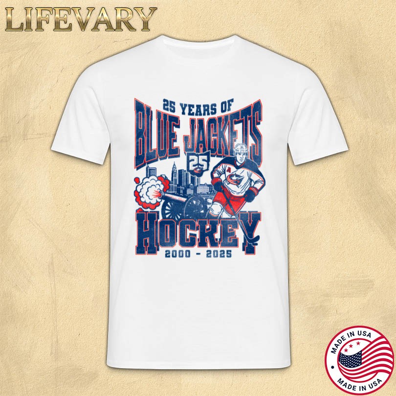 25 Years Of Blue Jackets Hockey Shirt