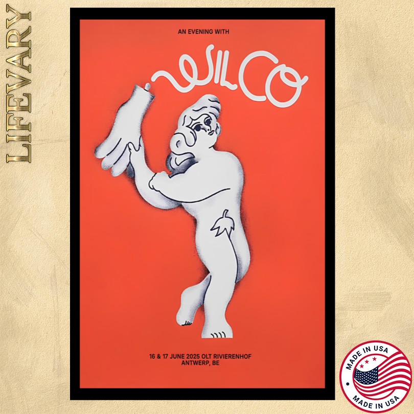 An Evening With Wilco Antwerp BE 6 17 25 Tour Poster