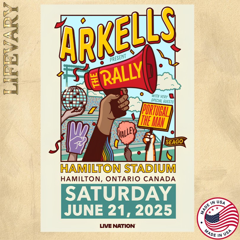 Arkells Hamilton Ontario Canada Tour 2025 Poster