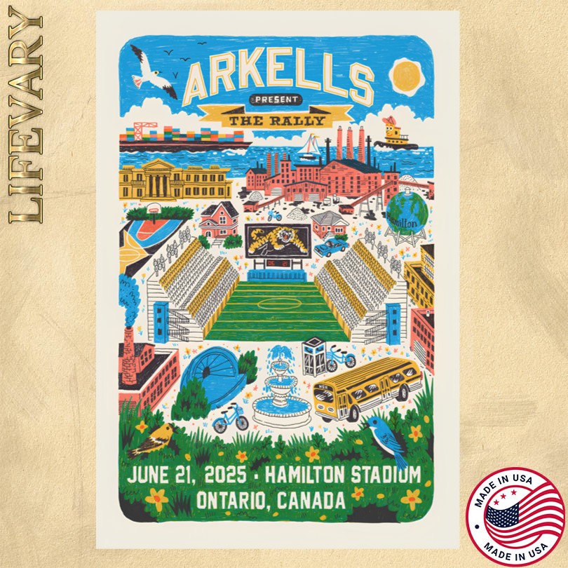 Arkells Tario Canada June 21 2025 Hamilton Stadium Show Poster