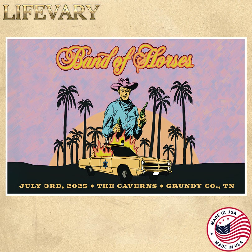 Band of Horses July 3 2025 The Caverns Grundy CO TN Poster
