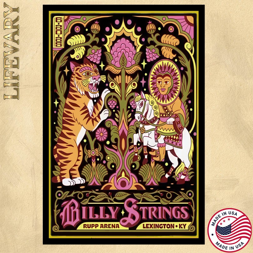 Billy Strings June 20 2025 Rupp Arena Lexington KY Tour Poster
