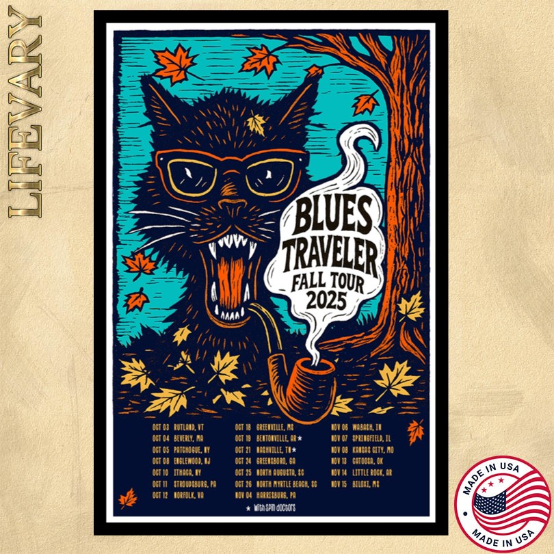 Blues Traveler 2025 Fall Tour Poster