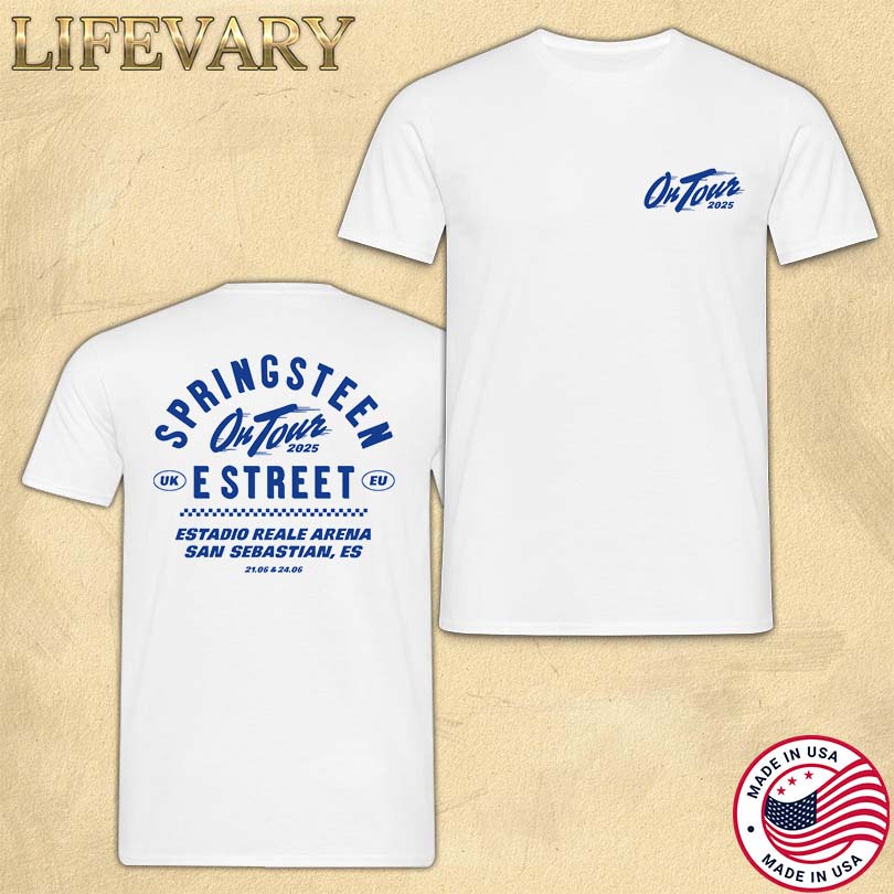 Bruce Springsteen And E Street Band Tour Spain 2025 Event Tee