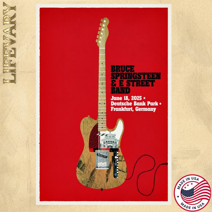Bruce Springsteen June 18 2025 Deutsche Bank Park Frankfurt Germany Poster