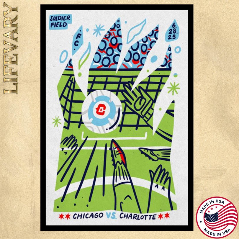 Chicago vs. Charlotte Soldier Field 6 28 25 Event Poster