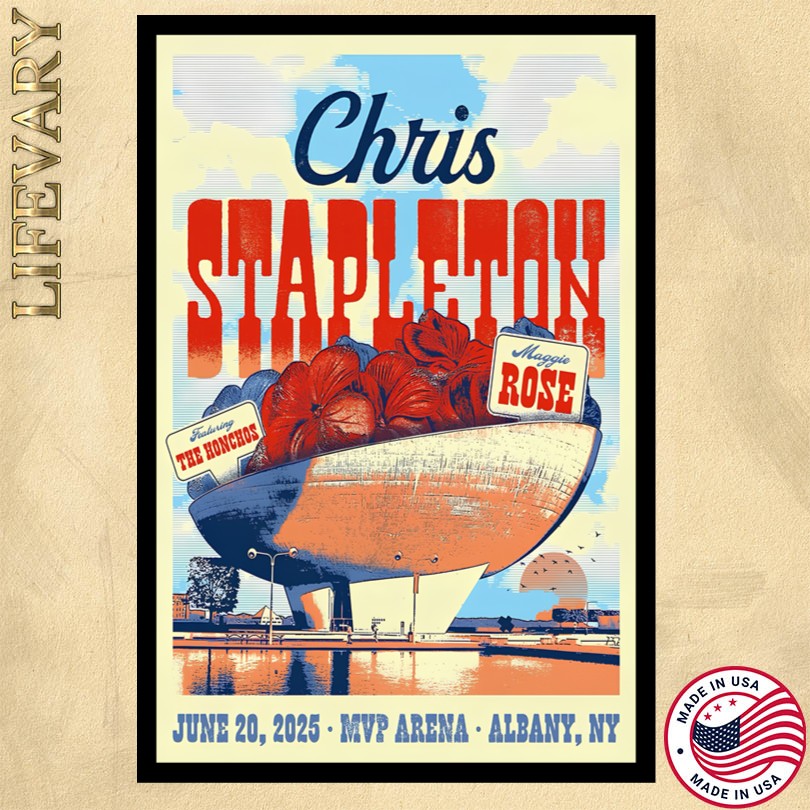 Chris Stapleton June 20 2025 MVP Arena Albany NY Poster