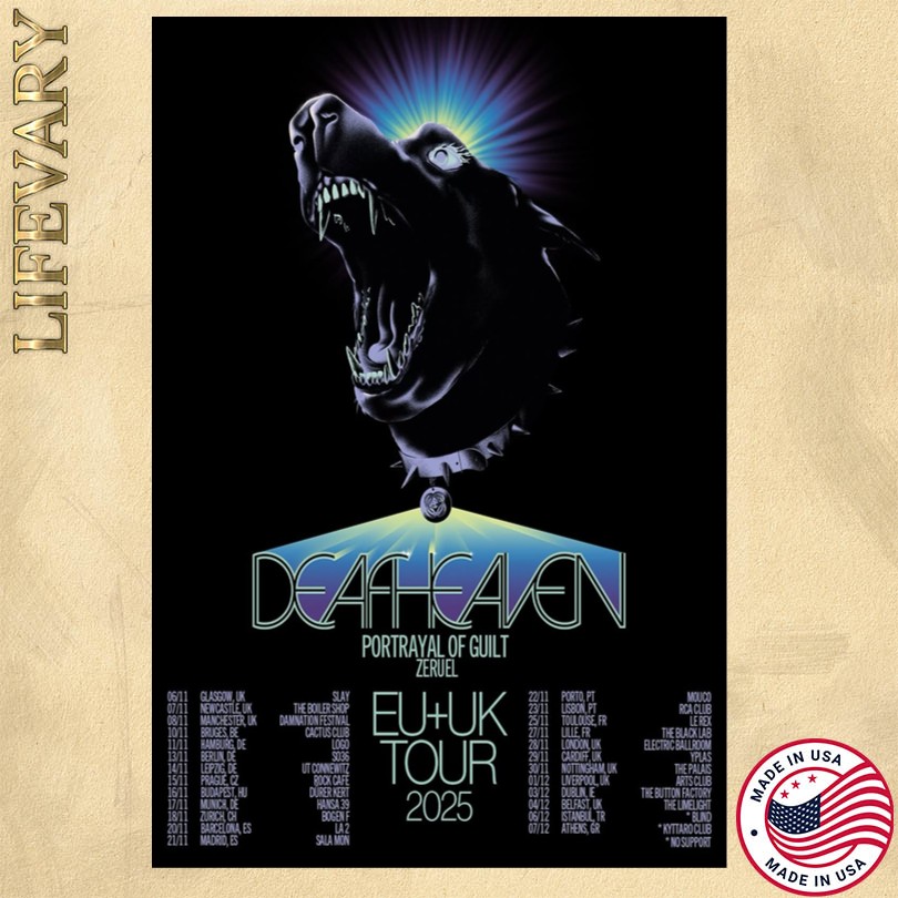 Deafheaven EU UK Tour 2025 Poster