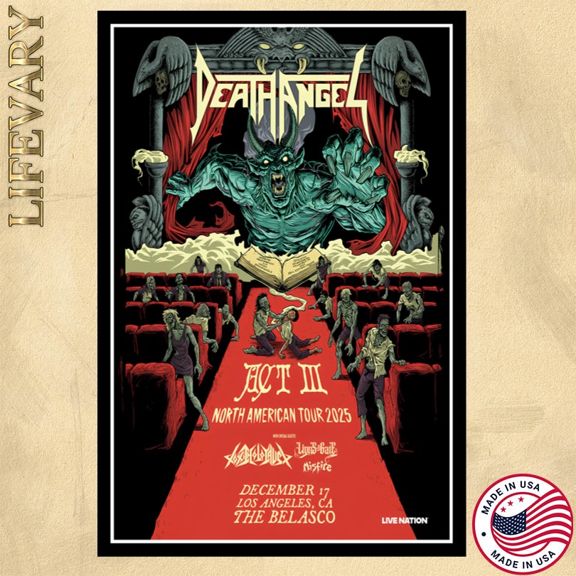 Death Angel The Belasco Dec 17 2025 Los Angeles CA Event Poster