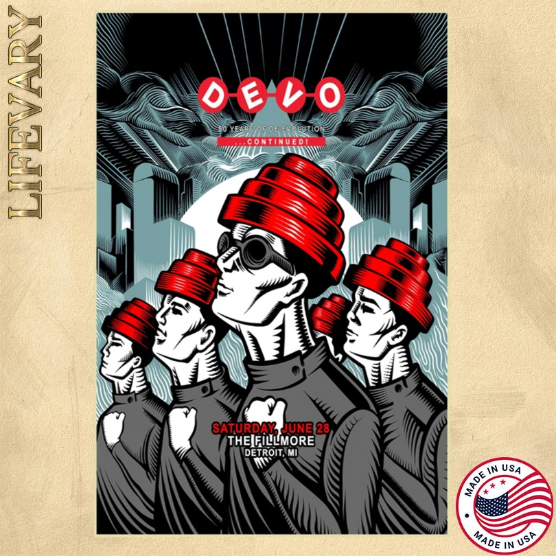 Devo The Fillmore Jun 28 2025 Detroit MI Show Poster
