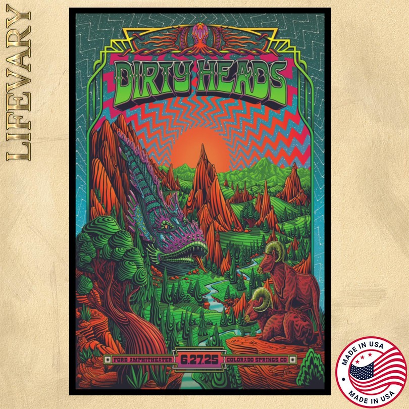 Dirty Heads June 27 2025 Ford Amphitheater Colorado Springs, CO Poster