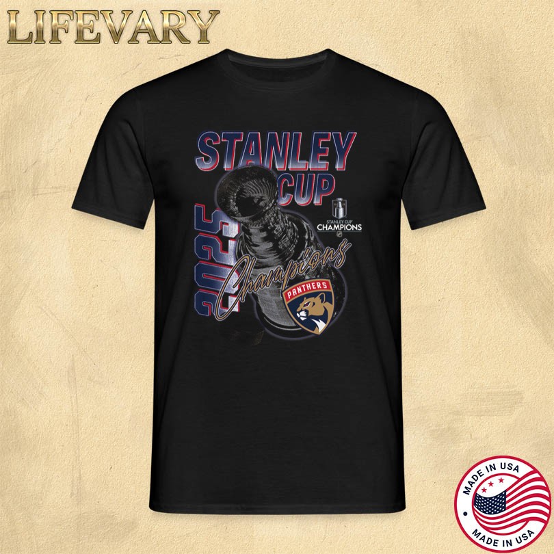 Florida Panthers 2025 Stanley Cup Champions Raise The Cup Arch T-Shirt