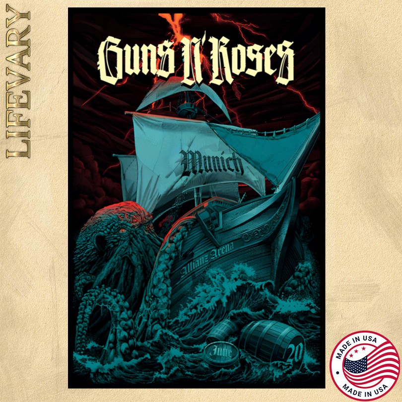 Guns N\' Roses Merch Tour 2025 München Germany Poster