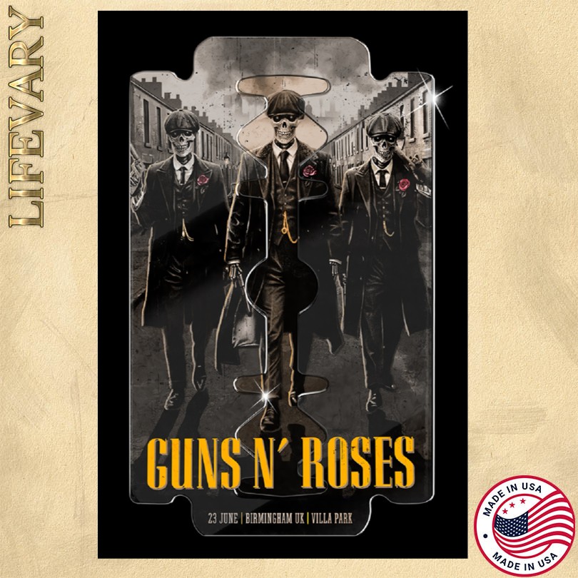 Guns N\' Roses Villa Park 6 23 25 Birmingham UK Event Poster