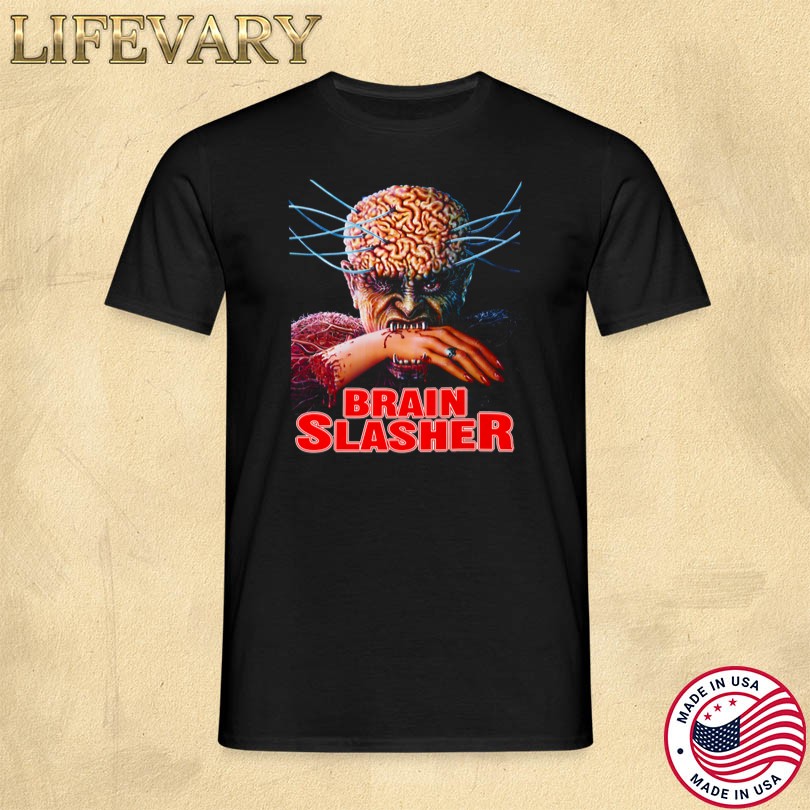 Iron Fortress Records Brain Slasher Horror Movie T-Shirt