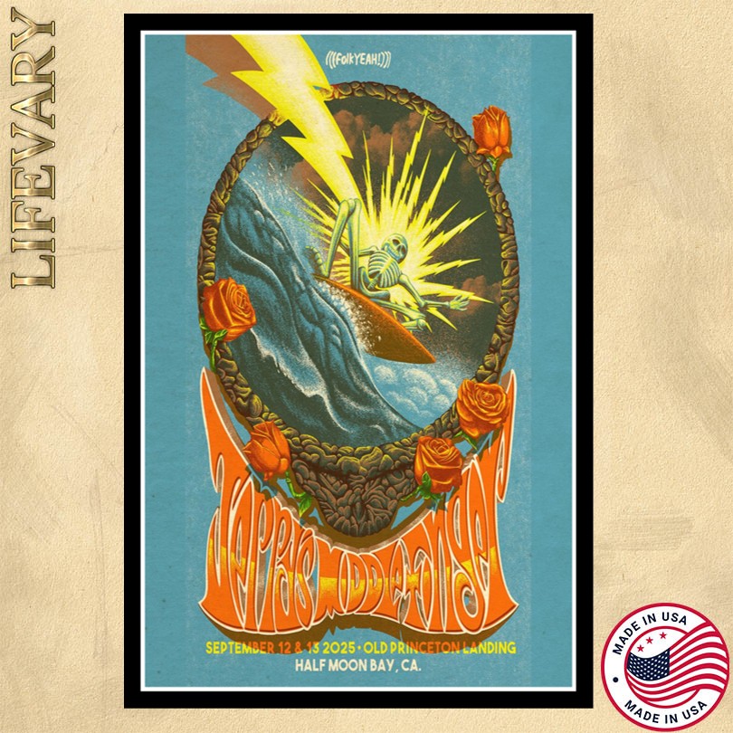 Jerry\'s Middle Finger Tour 2025 Half Moon Bay CA Poster