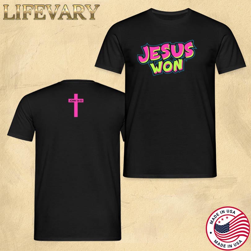 Jesus Won Multicolor T-shirt