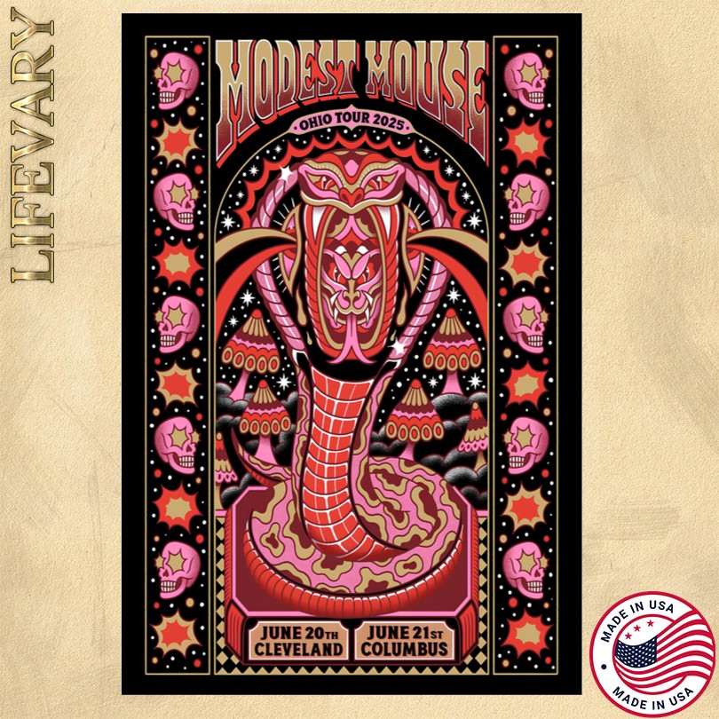 Modest Mouse June 21st 2025 Columbus Poster