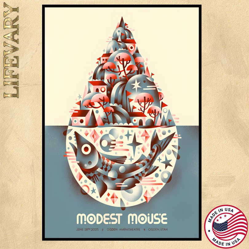 Modest Mouse Ogden UTAH 6 28 2025 Event Poster