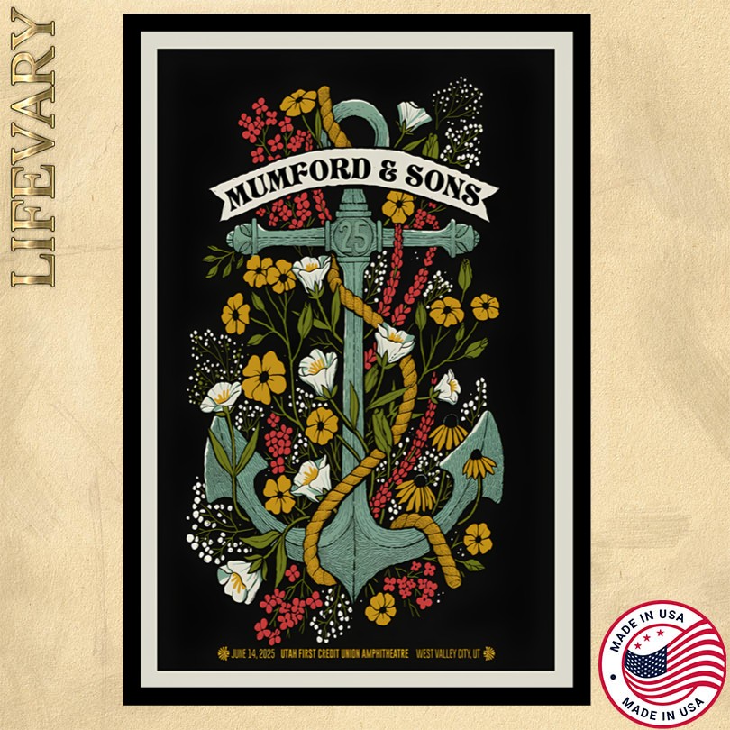 Mumford And Sons Utah First Credit Union Amphitheatre 06 14 2025 Event Poster