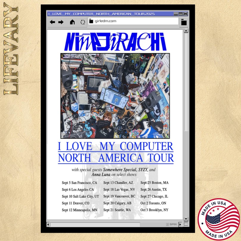 Ninajirachi I Love My Computer North America Tour Poster