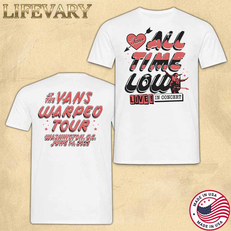 Official All Time Low Live At Warped Tour 2025 Merch