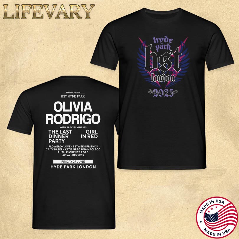 Official BST Hyde Park Olivia Rodrigo 2025 Event Merch