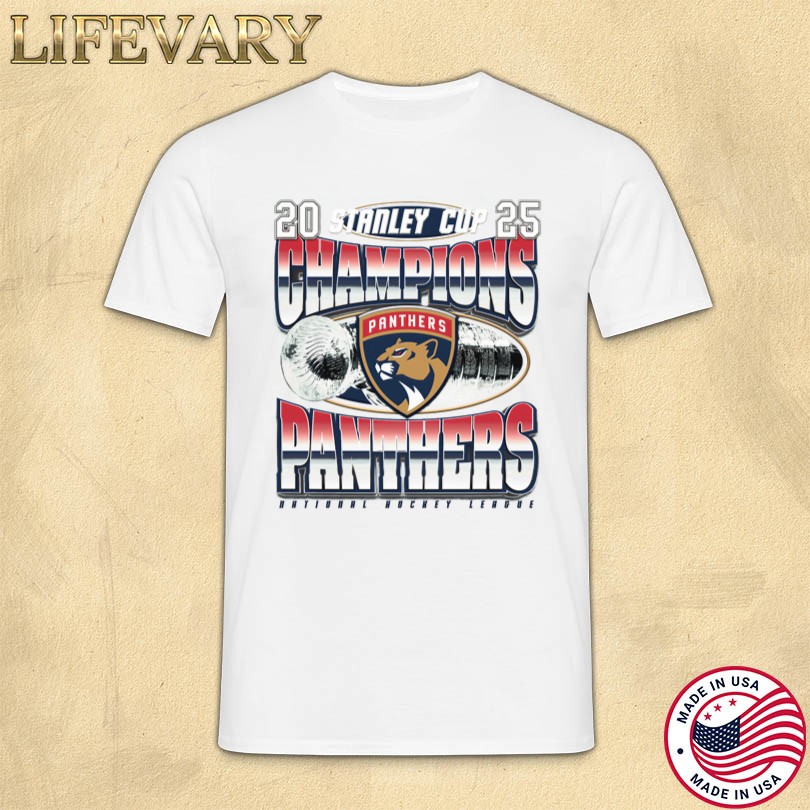 Official Florida Panthers 2025 Stanley Cup Champions Team Victory Arch Shirt