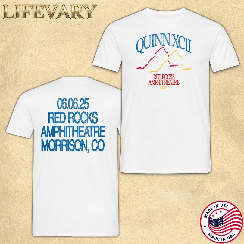 Official Quinn XCII Merchandise Red Rocks 2025 Merch