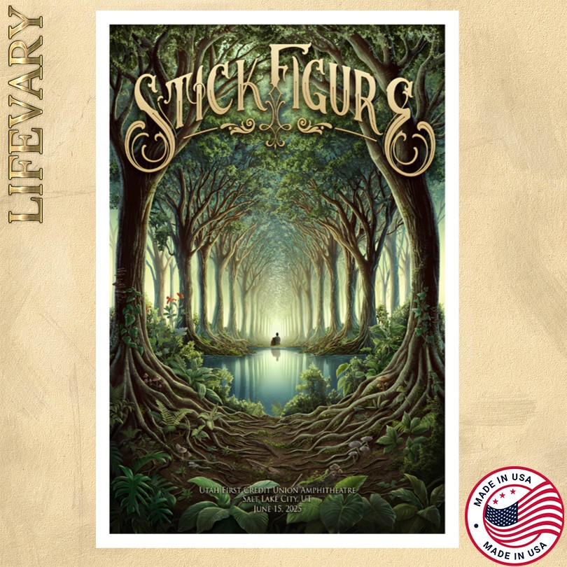 Official Stick Figure Salt Lake City UT 6 15 2025 Tour Poster