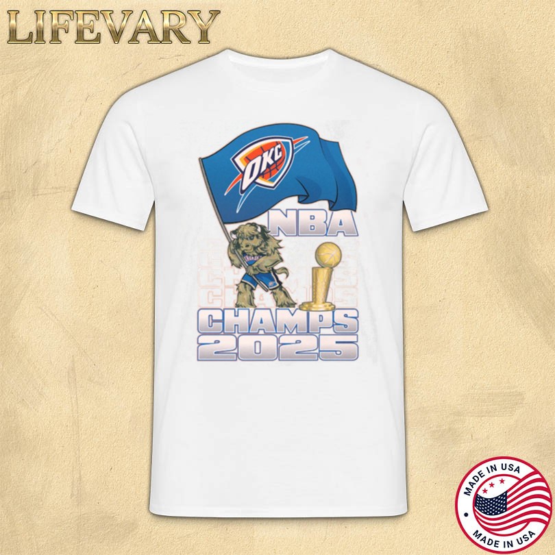 Official Thunder 2025 NBA Champions Rumble Celebration Merch