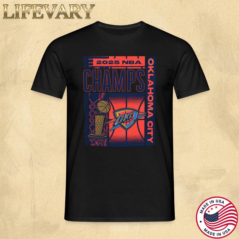 OKC Thunder Sportiqe Poster 2025 NBA Champions T-Shirt