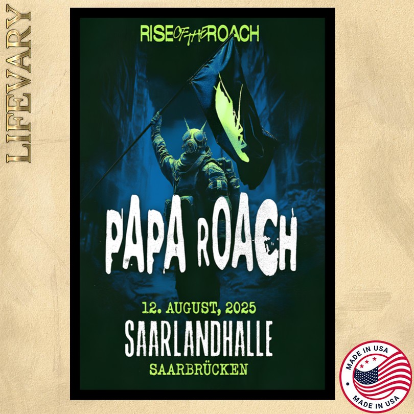 Papa Roach Saarbrücken, Germany 8 12 25 Event Poster