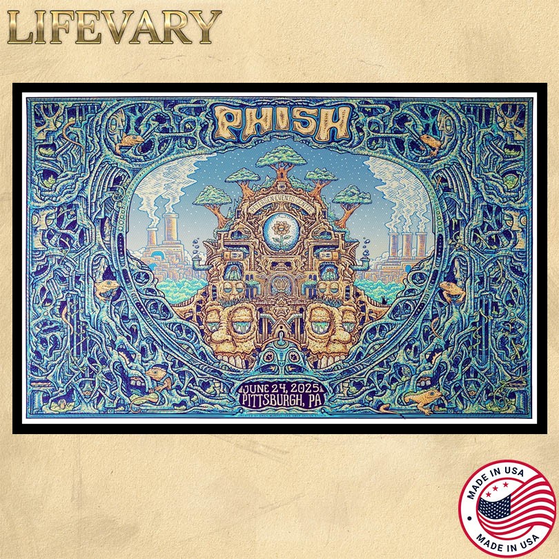 Phish Concert 2025 Pittsburgh PA Tour Poster