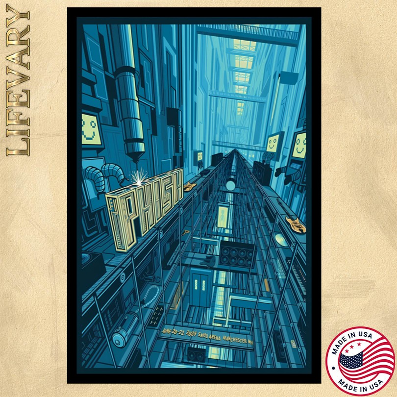 Phish SNHU Arena Manchester NH June 20-22 2025 Tour Poster