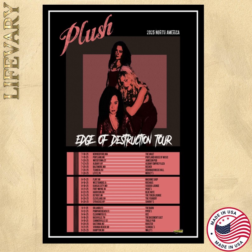 Plush 2025 North America Tour Poster