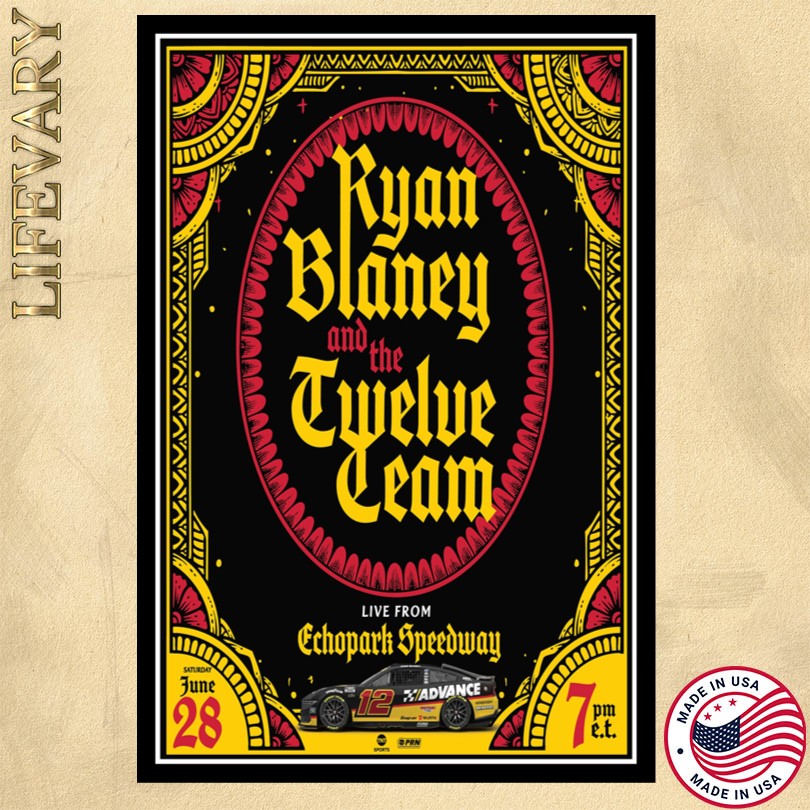 Ryan Blaney EchoPark Speedway 6 28 25 Poster