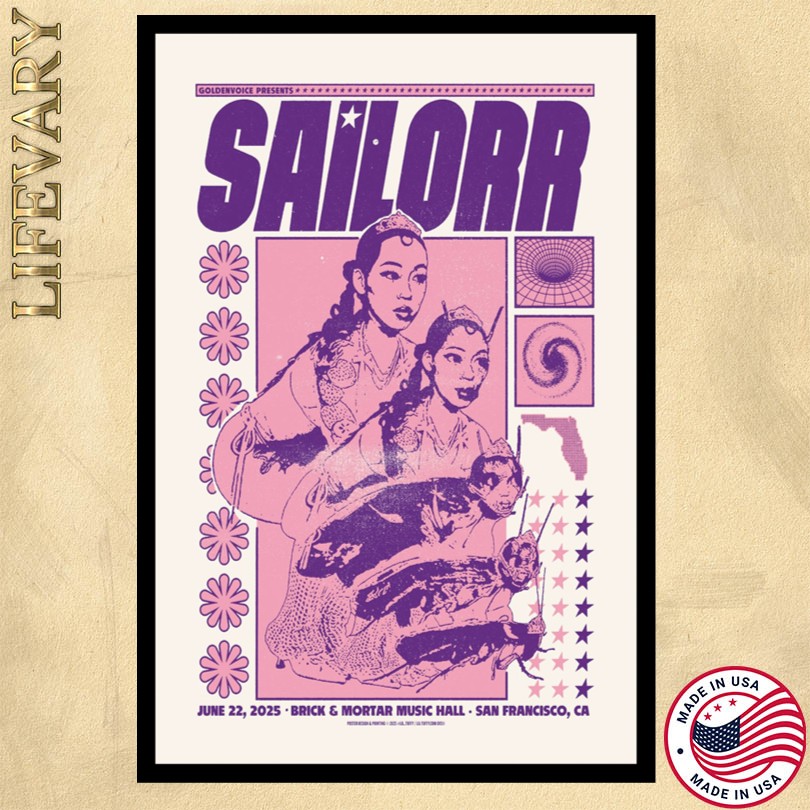Sailorr June 22 2025 Brick And Mortar Music Hall San Francisco CA Poster