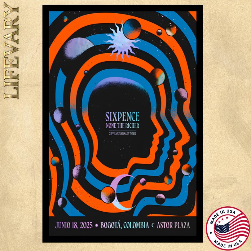 Sixpence None The Richer Bogota Colombia 2025 Tour Poster