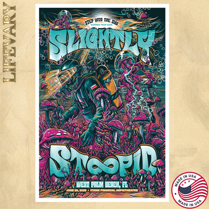 Slightly Stoopid West Palm Beach, FL 6 28 2025 Event Poster