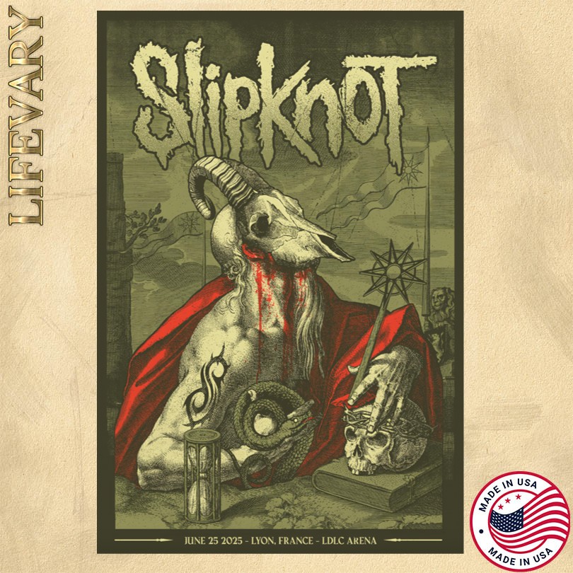 Slipknot June 25 2025 LDLC Arena Lyon, France Poster