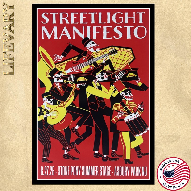 Streetlight Manifesto June 27 2025 Stone Pony Summer Stage Asbury Park NJ Poster