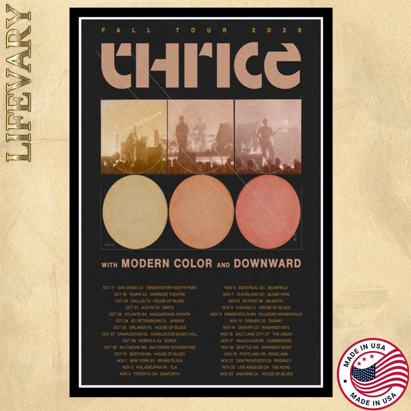 Thrice Fall Tour 2025 Poster