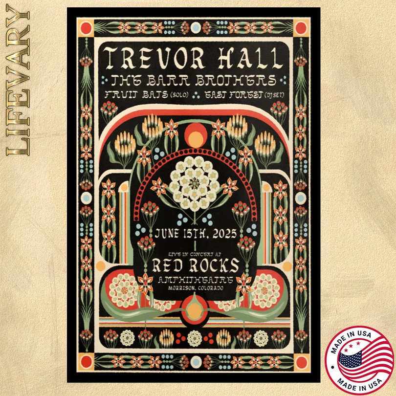 Trevor Hall Red Rocks Morrison CO June 15 2025 Event Poster
