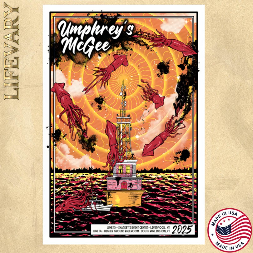 Umphrey\'s McGee Concert 2025 South Burlington VT Poster
