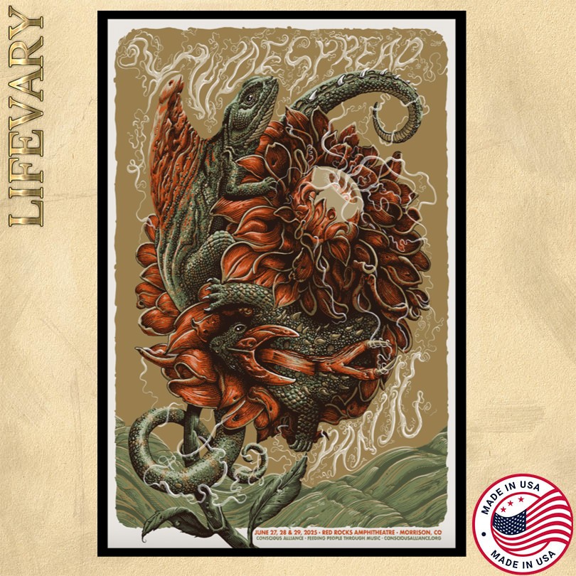 Widespread Panic Red Rocks June 27-29 2025 Tour Poster