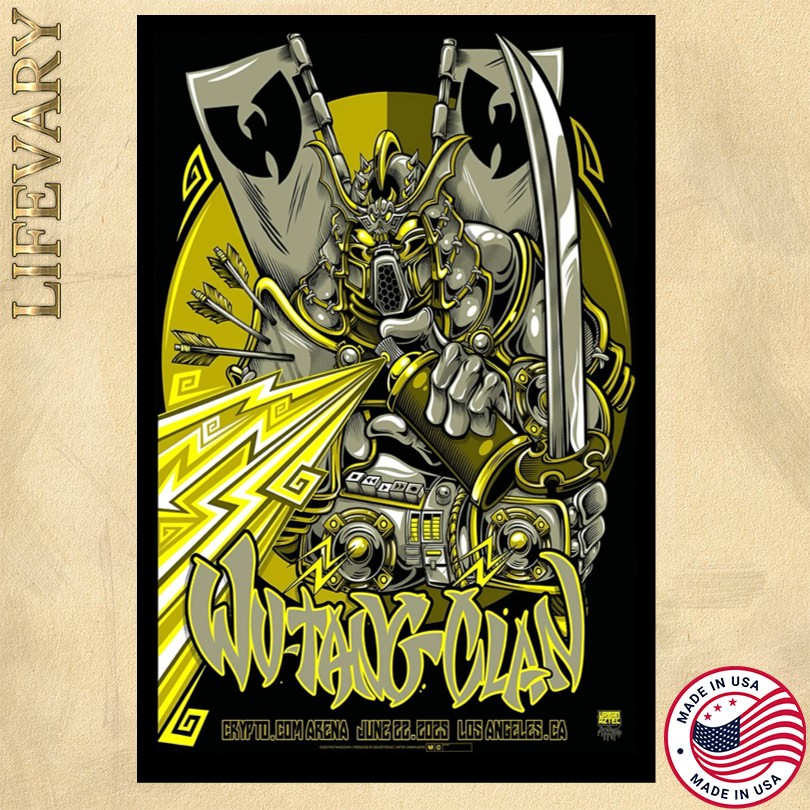 Wu-Tang Clan Concert 2025 Los Angeles CA Poster