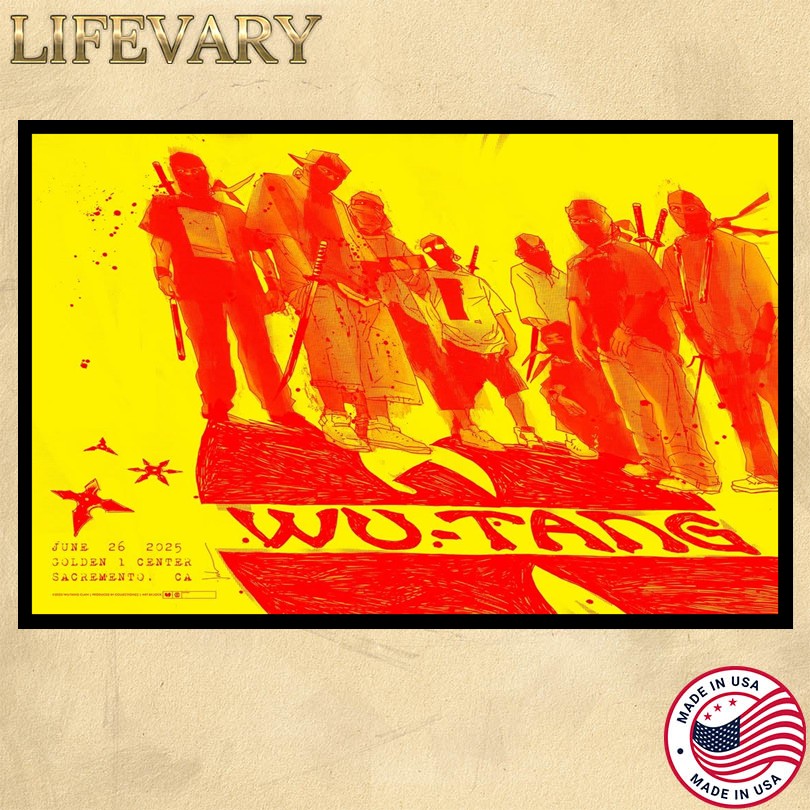 Wu Tang Clan June 26 2025 Golden 1 Center in Sacramento, CA Poster