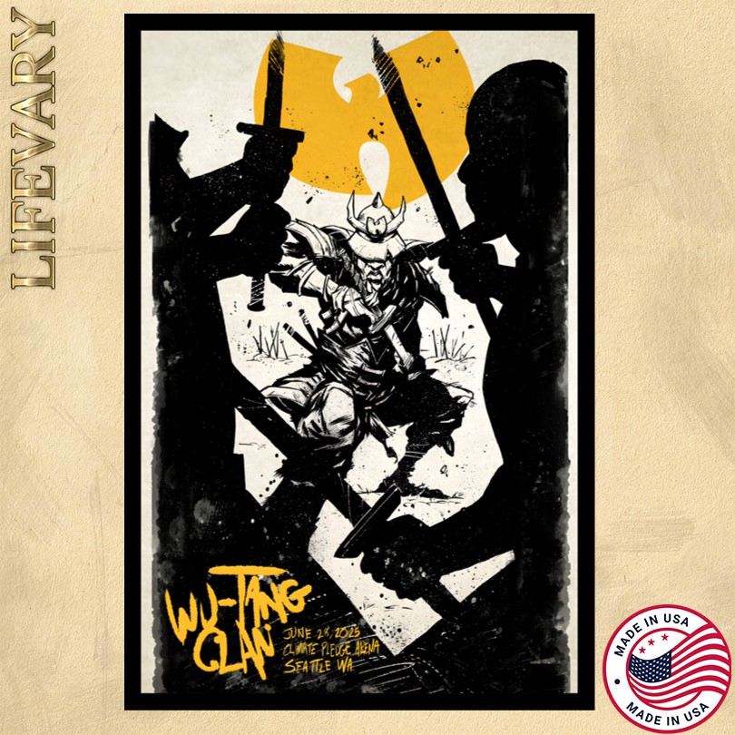 Wu Tang Clan Seattle WA 6 28 2025 Tour Poster
