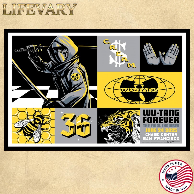Wu Tang Clan Tour 2025 San Francisco, CA Poster